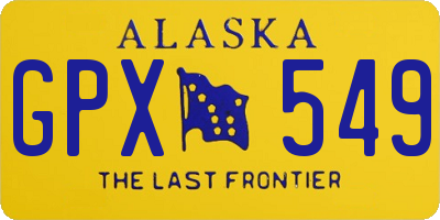 AK license plate GPX549