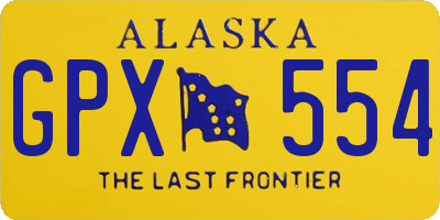 AK license plate GPX554