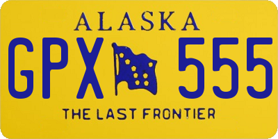 AK license plate GPX555