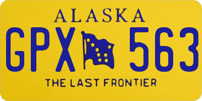 AK license plate GPX563