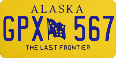 AK license plate GPX567