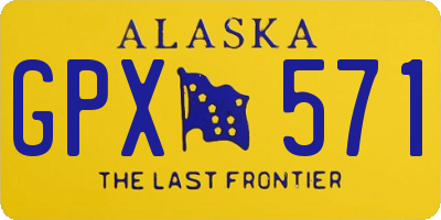 AK license plate GPX571