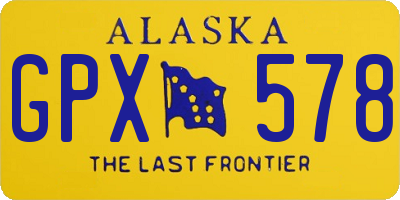 AK license plate GPX578