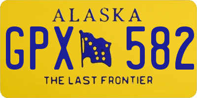AK license plate GPX582