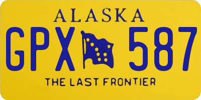 AK license plate GPX587