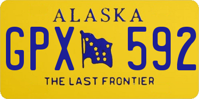 AK license plate GPX592