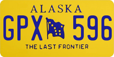 AK license plate GPX596