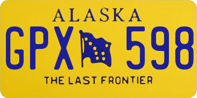 AK license plate GPX598