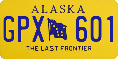 AK license plate GPX601