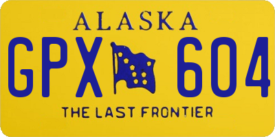 AK license plate GPX604