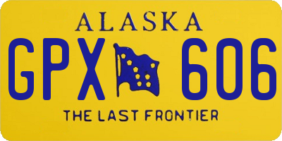 AK license plate GPX606