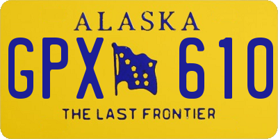 AK license plate GPX610