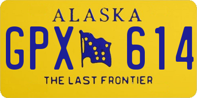 AK license plate GPX614