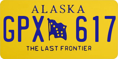 AK license plate GPX617