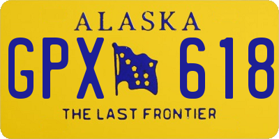 AK license plate GPX618