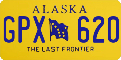 AK license plate GPX620