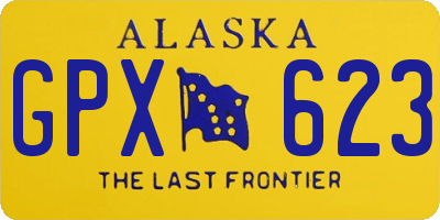 AK license plate GPX623