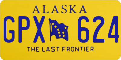 AK license plate GPX624