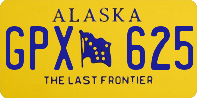 AK license plate GPX625