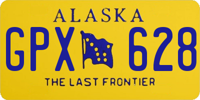 AK license plate GPX628