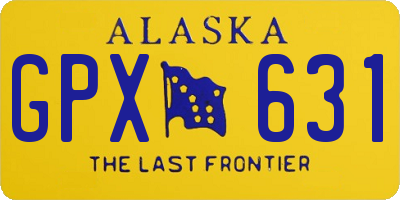 AK license plate GPX631