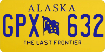 AK license plate GPX632