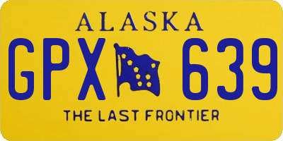 AK license plate GPX639