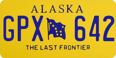 AK license plate GPX642