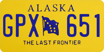 AK license plate GPX651