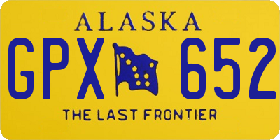 AK license plate GPX652