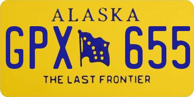 AK license plate GPX655