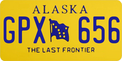 AK license plate GPX656