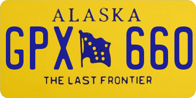 AK license plate GPX660