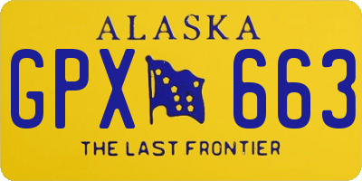 AK license plate GPX663