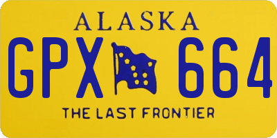 AK license plate GPX664