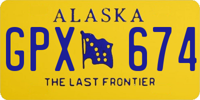 AK license plate GPX674