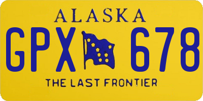 AK license plate GPX678