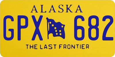 AK license plate GPX682