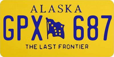AK license plate GPX687