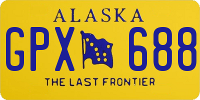 AK license plate GPX688
