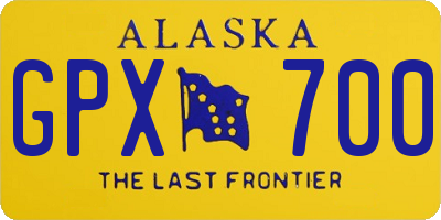 AK license plate GPX700