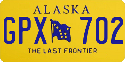 AK license plate GPX702