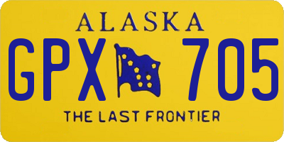 AK license plate GPX705