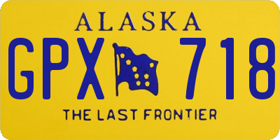 AK license plate GPX718