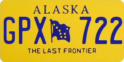 AK license plate GPX722