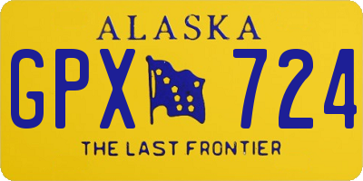 AK license plate GPX724
