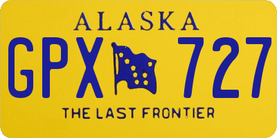 AK license plate GPX727