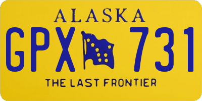 AK license plate GPX731