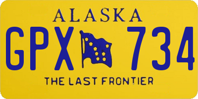 AK license plate GPX734