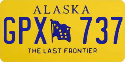 AK license plate GPX737